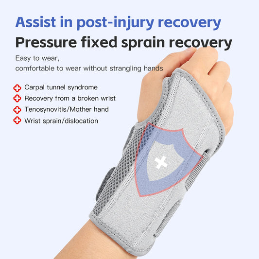 Wrist Brace with Splint, Adjustable Wrist Support