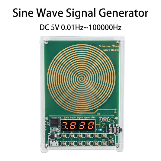 Schumann Wave Generator 7.83Hz, Adjustable 0.1Hz to 100kHz Sine Wave Signal Generator