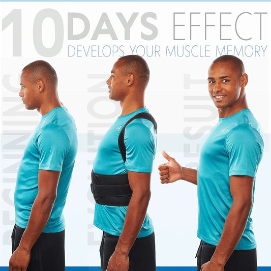 Adjustable Back Brace and Posture Corrector for Men and Women