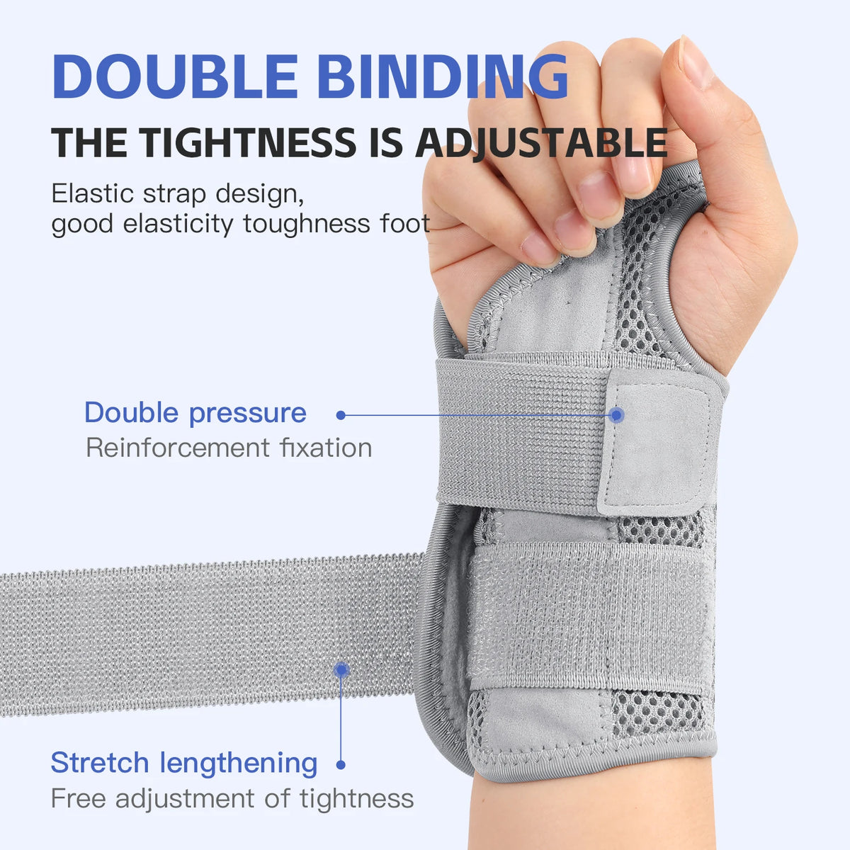 Wrist Brace with Splint, Adjustable Wrist Support