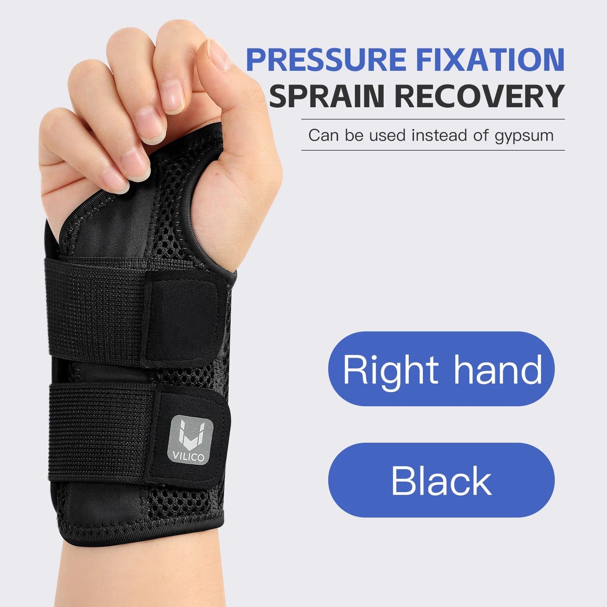 Wrist Brace with Splint, Adjustable Wrist Support