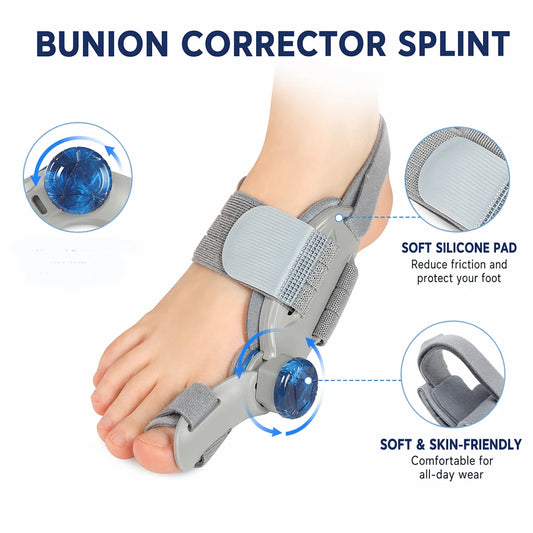 Adjustable Bunion Corrector and Big Toe Straightener