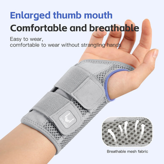 Wrist Brace with Splint, Adjustable Wrist Support