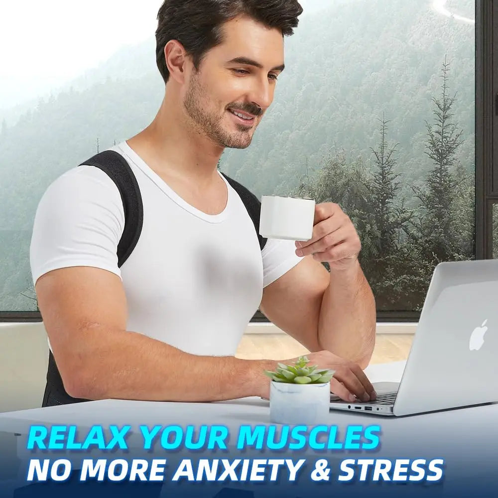 Adjustable Back Brace and Posture Corrector for Men and Women