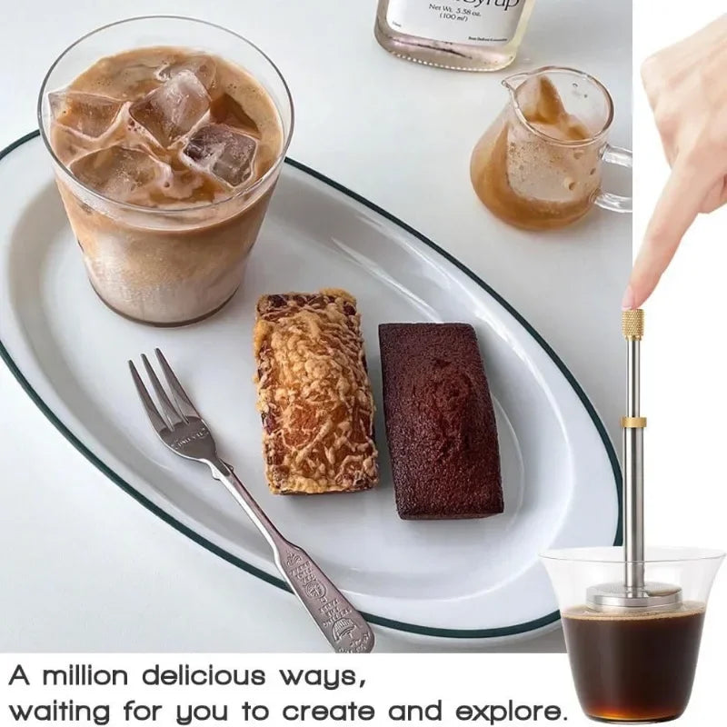 Reusable Stainless Steel Coffee and Tea Filter, Portable Travel Brewer