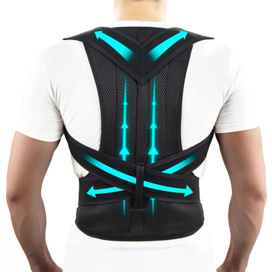 Adjustable Back Brace and Posture Corrector for Men and Women