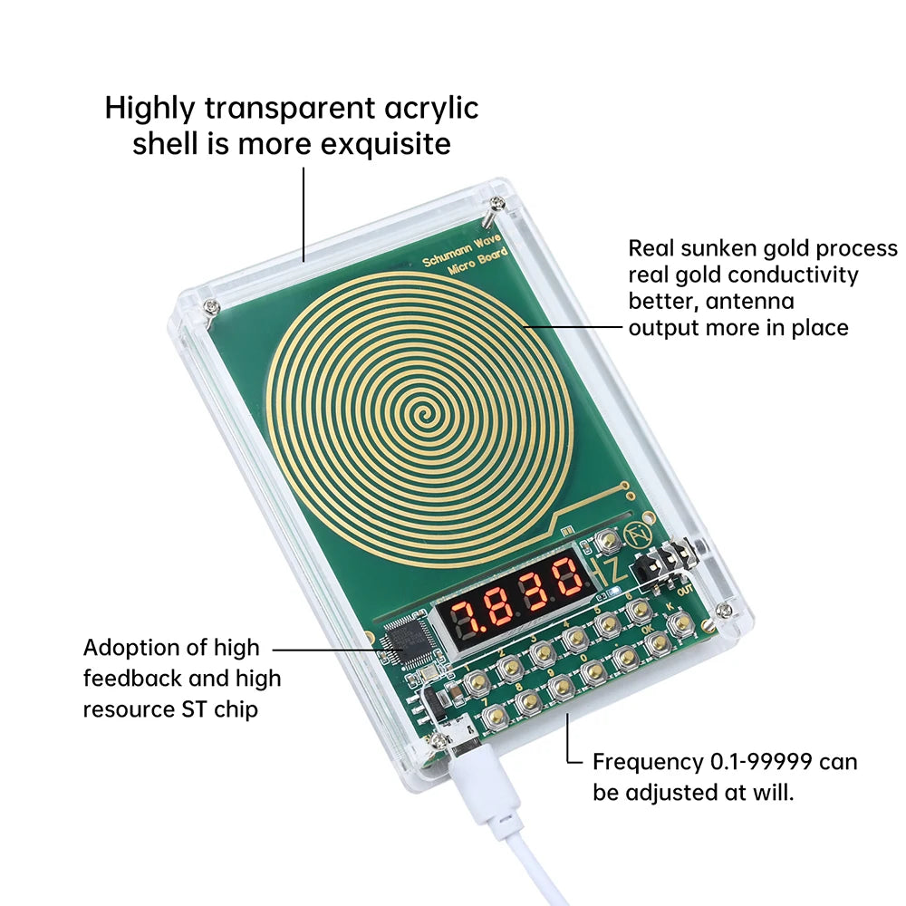 Schumann Wave Generator 7.83Hz, Adjustable 0.1Hz to 100kHz Sine Wave Signal Generator
