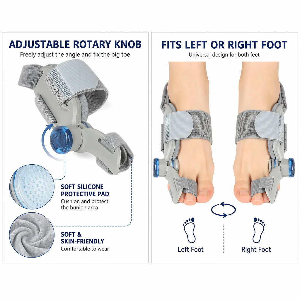 Adjustable Bunion Corrector and Big Toe Straightener